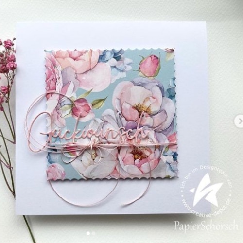 Designpapier - Aquarell Vintage Rosen