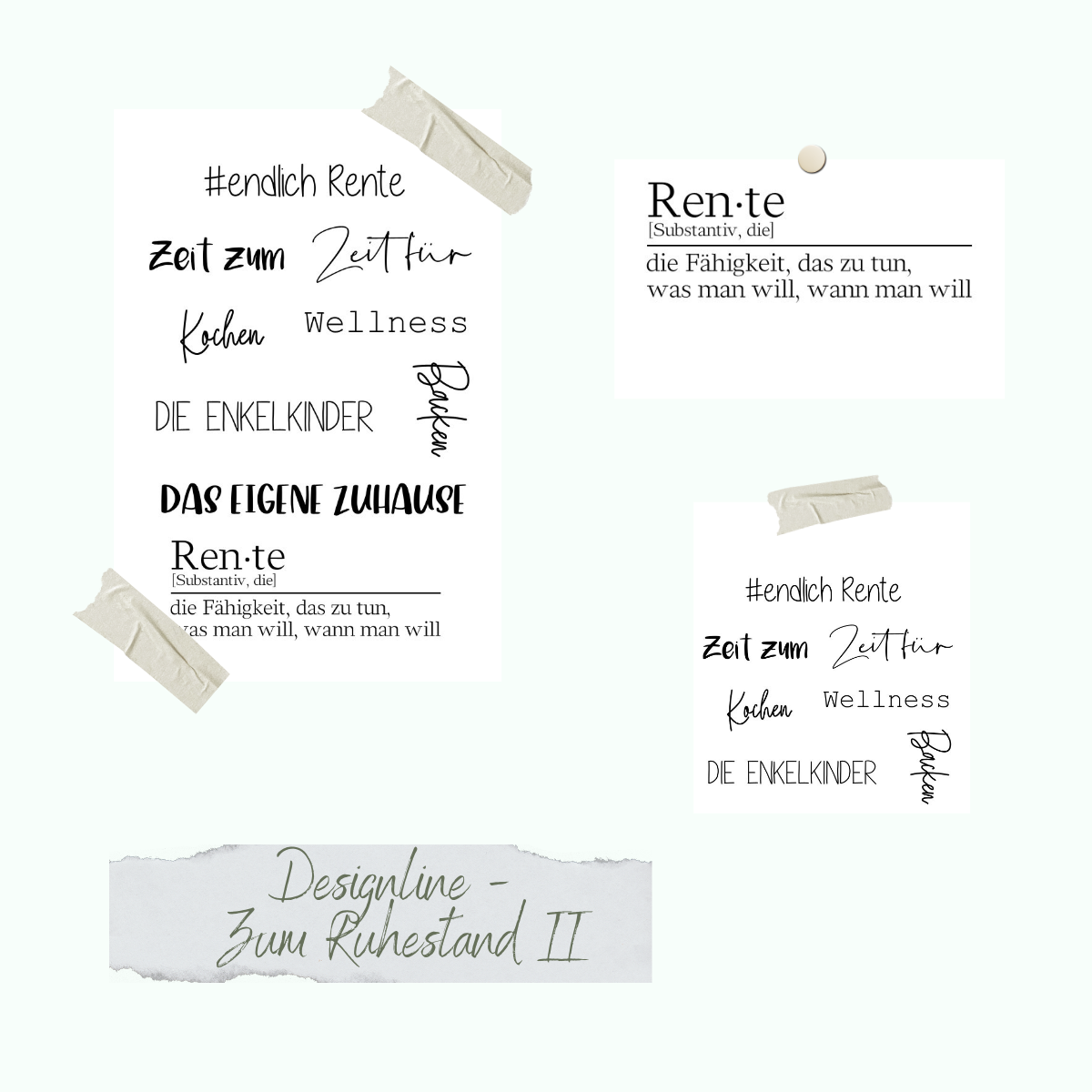 Stamp set - Designline - Zum Ruhestand II