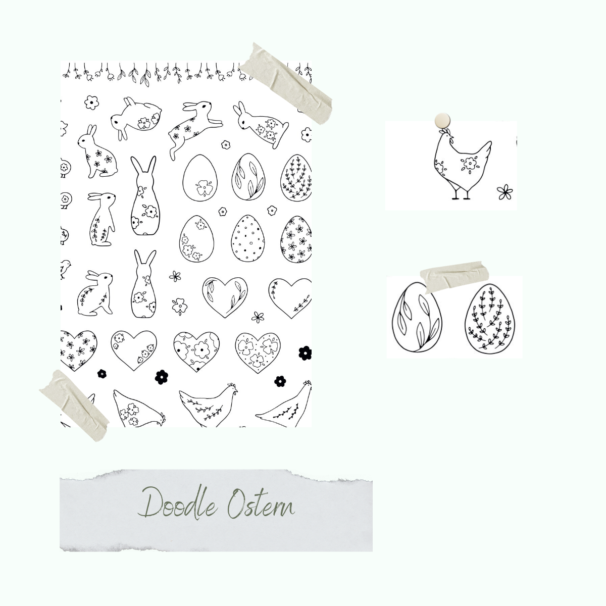 Stamp set - Doodle Ostern