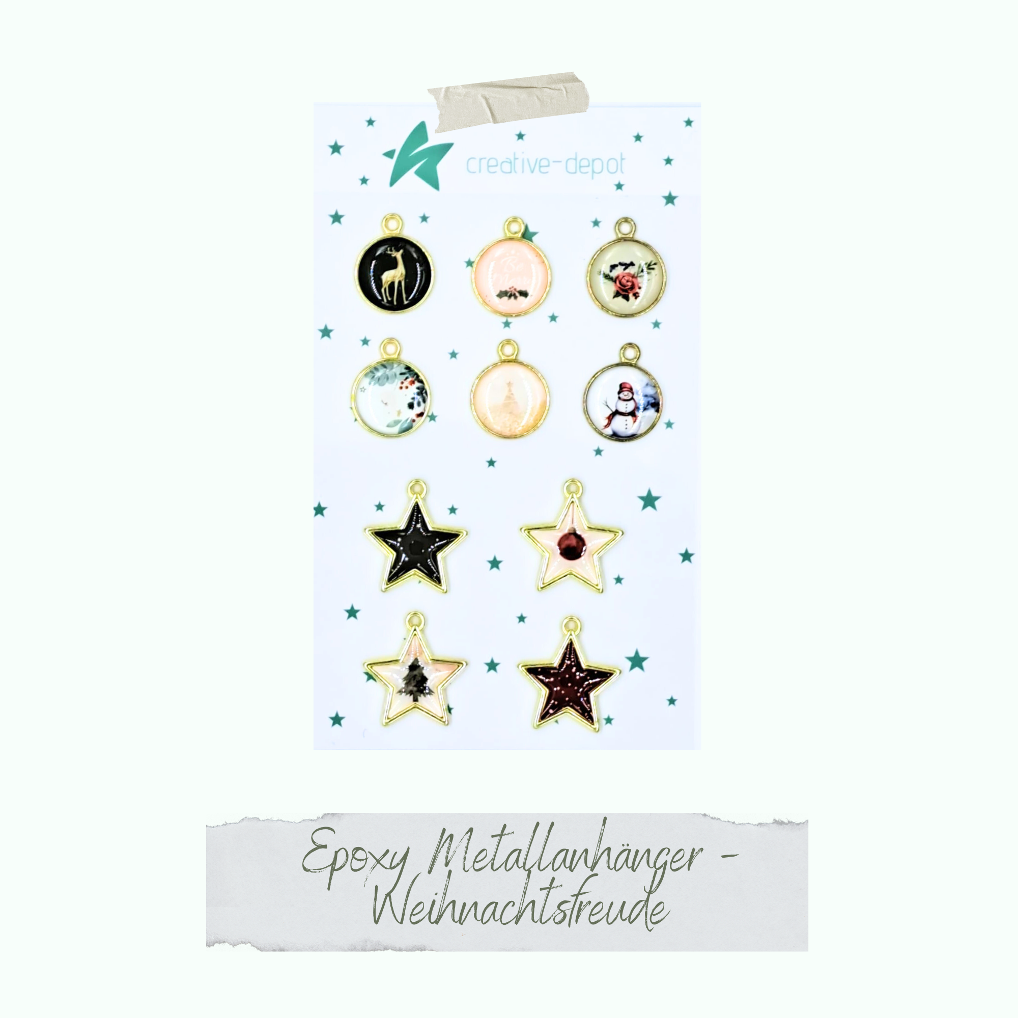 Pendentif en métal époxy - Weihnachtsfreude