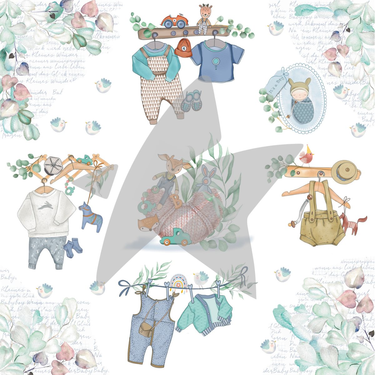 Design paper - Designline - Boho - Baby Boy