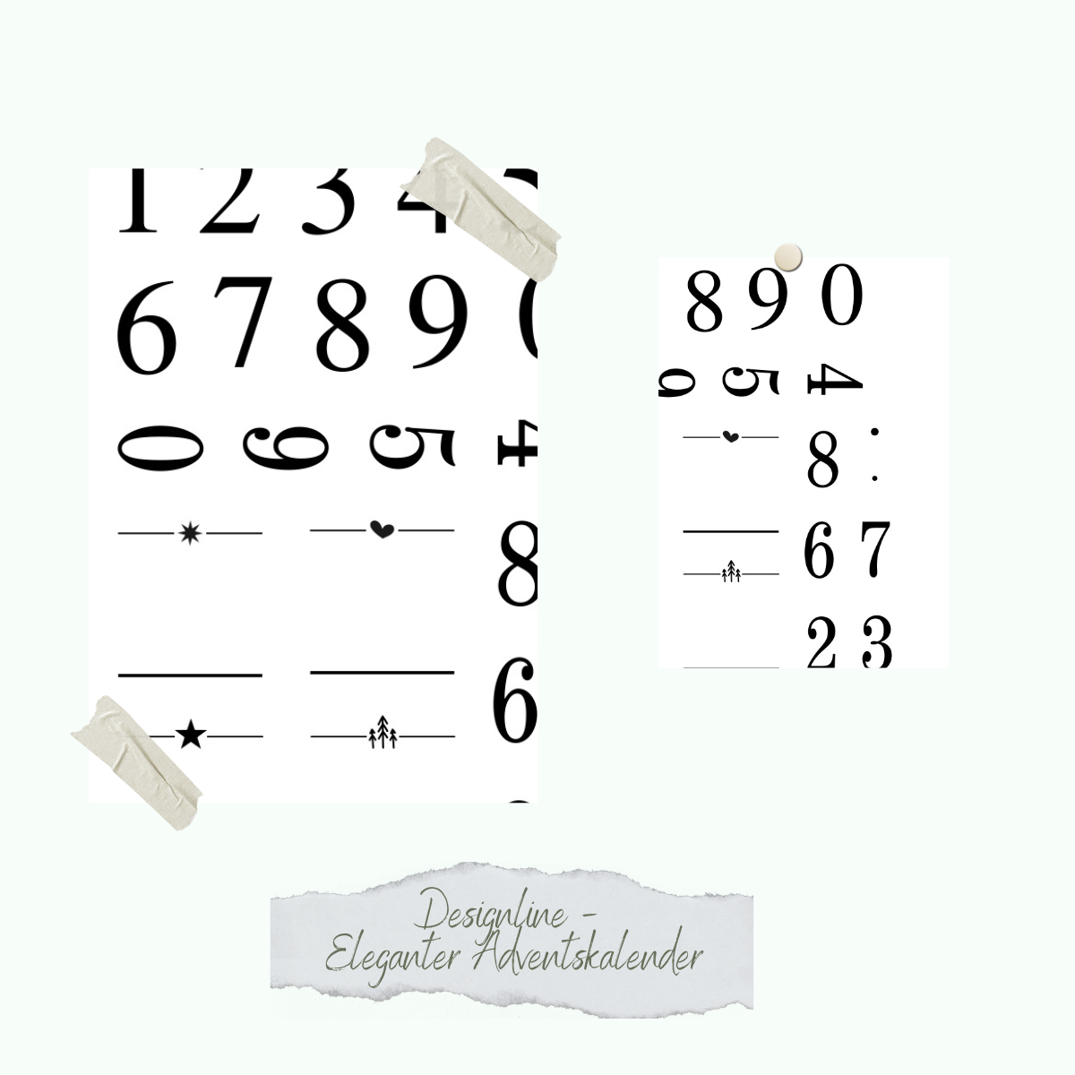 Stamp set - Designline - Eleganter Adventskalender