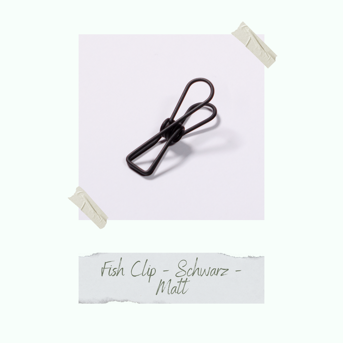 Fish Clip - Schwarz - Matt - 0,8 x 3,2 cm