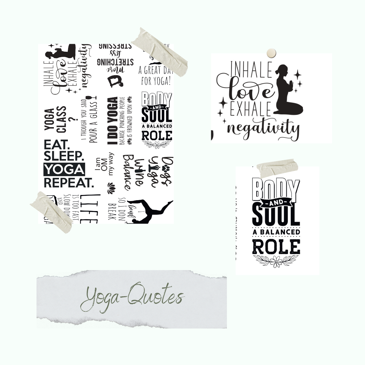 Stamp set - Yoga Quotes