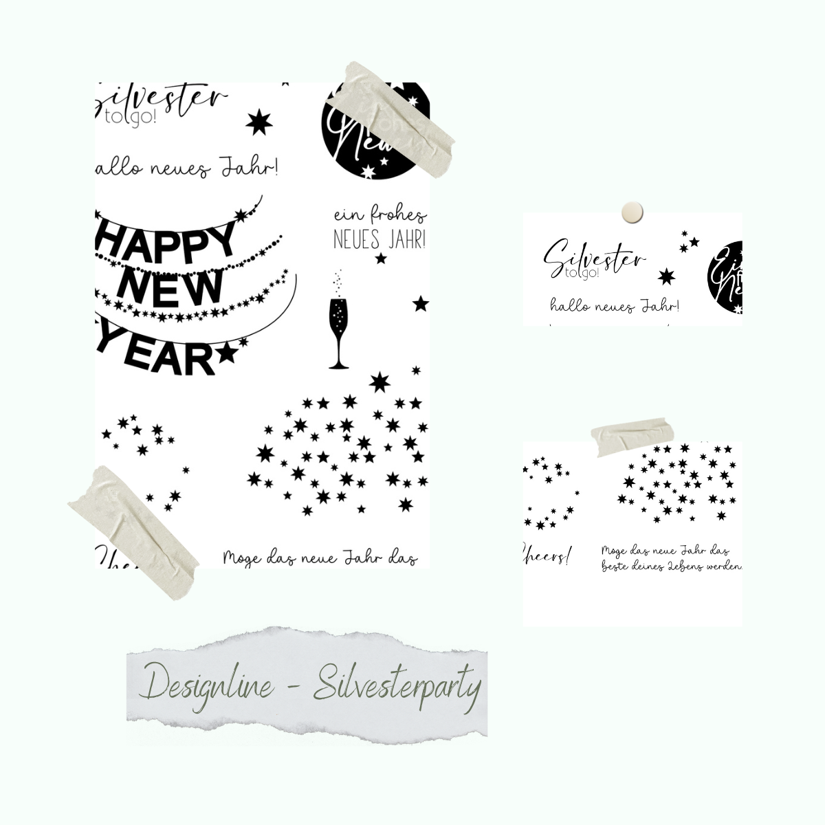 Set de tampons - Designline - Silvesterparty