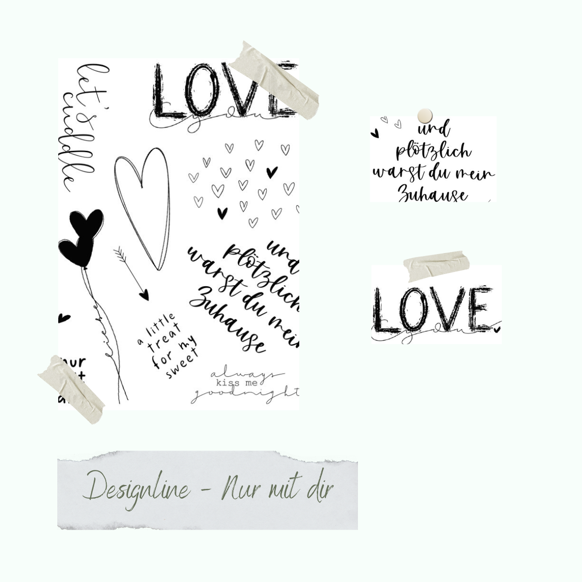 Stamp set - Designline - Nur mit dir