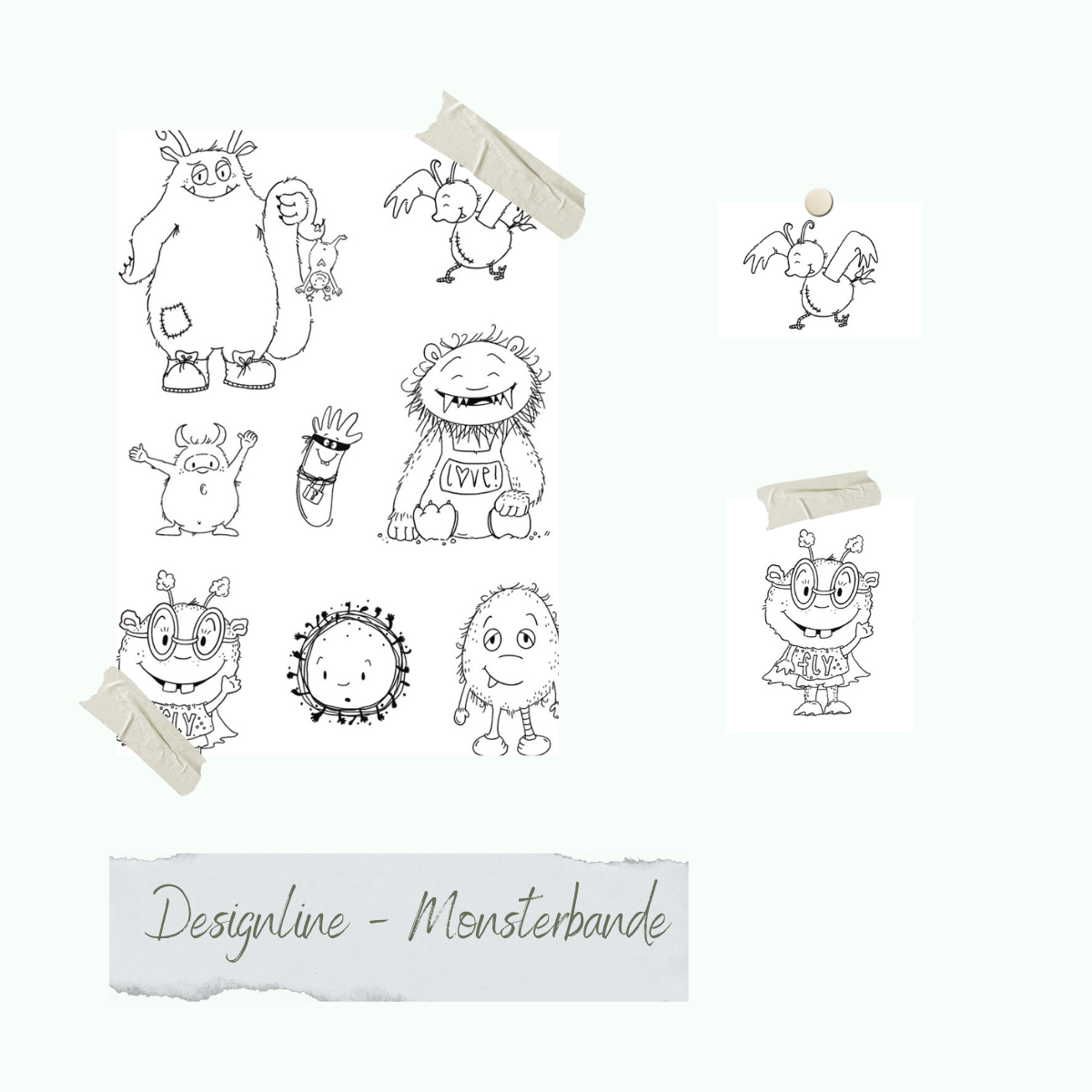 Stamp set - Designline - Monsterbande