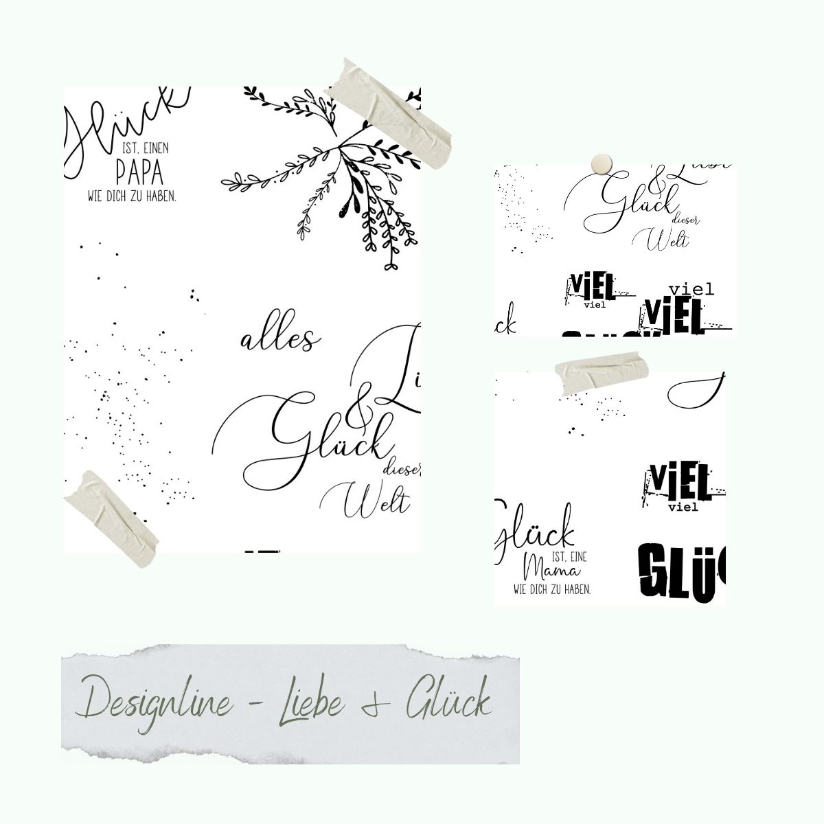 Stamp set - Designline - Liebe & Glück