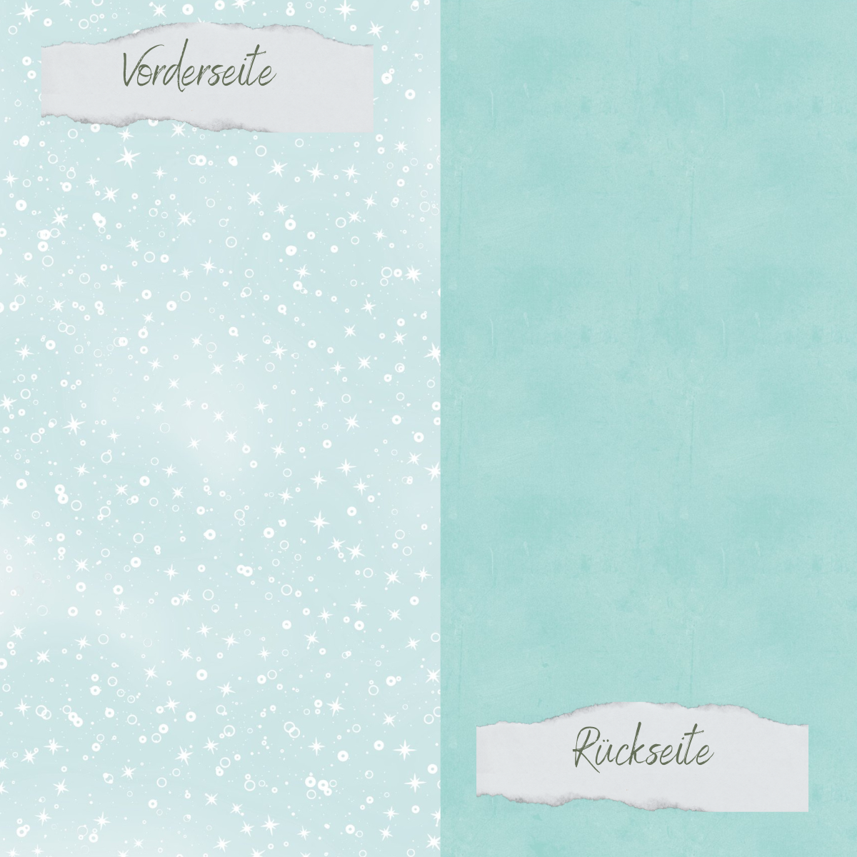 Design paper - Designline - Stars and Dots - Cyan - Doppelseitig bedruckt