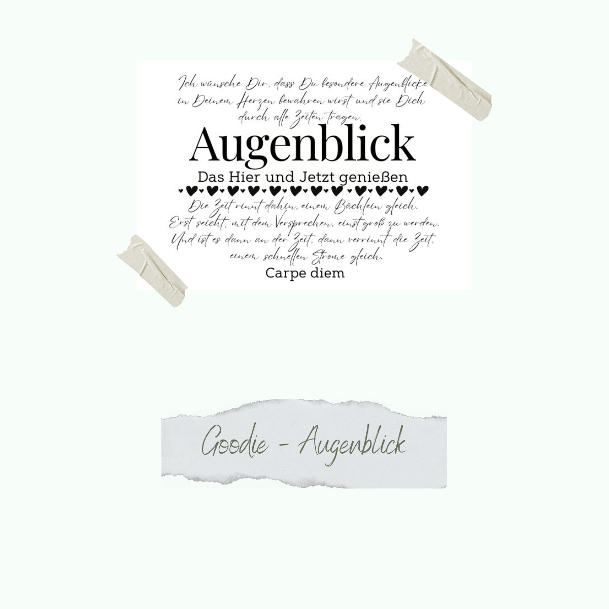 Stempelset - Goodie - Augenblick