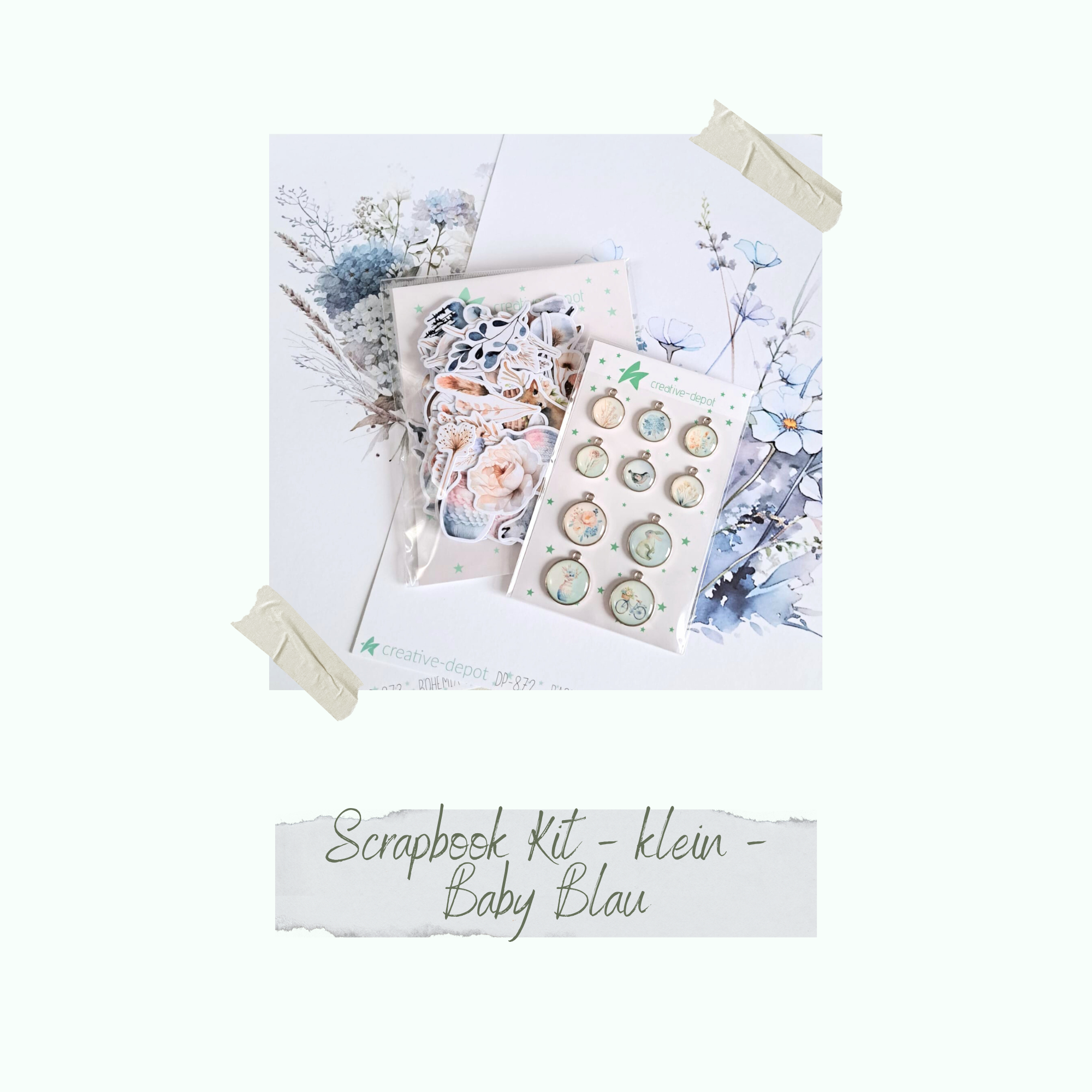 Scrapbook kit - small - Baby Blau - Layoutliebe