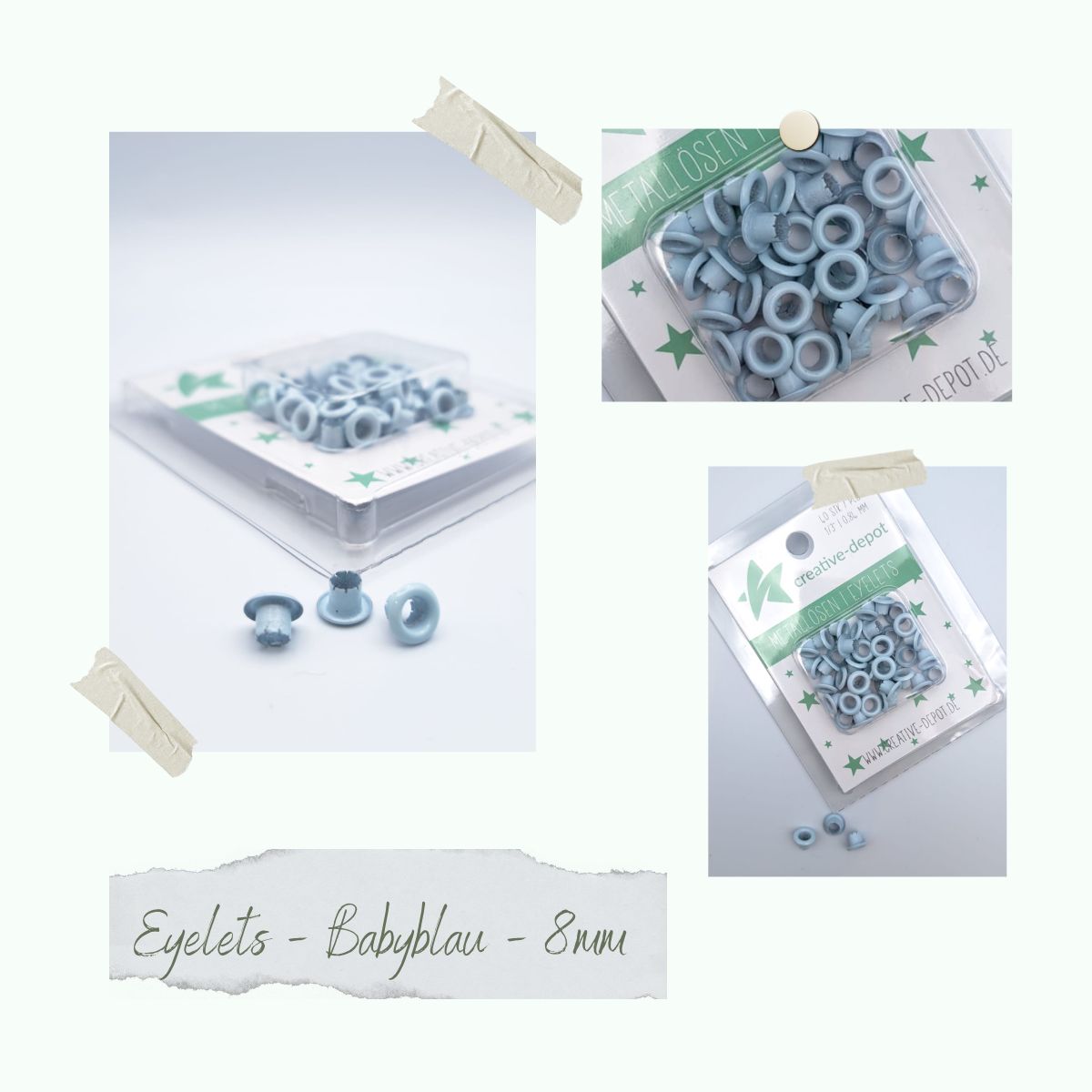 Eyelets - Baby Blau - 8mm