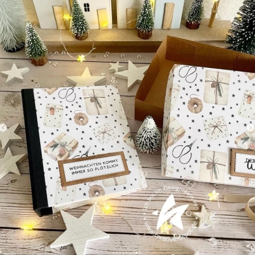 Designpapier - Sternchen und Geschenke II