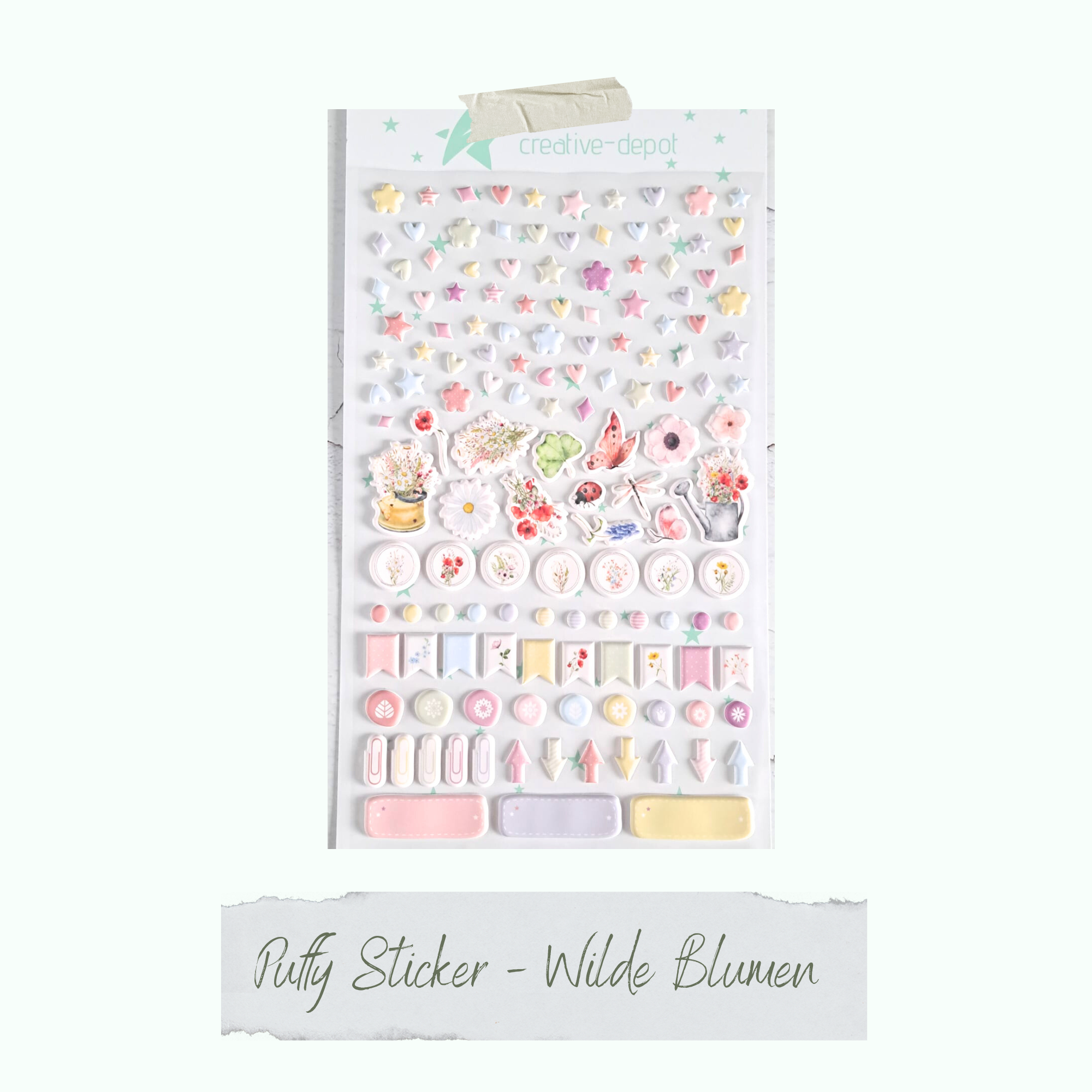 Puffy Sticker - Wilde Blumen