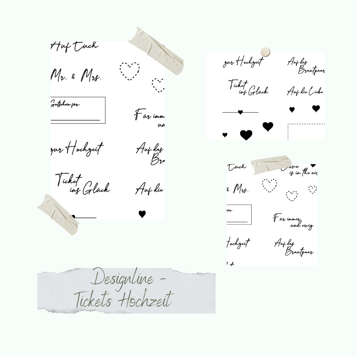 Stamp set - Designline - Tickets Hochzeit