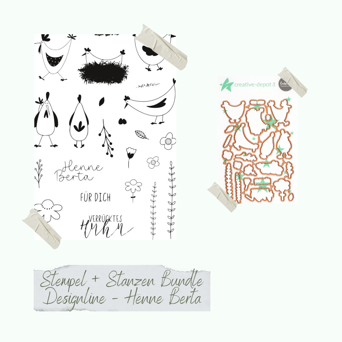 Bundle - Designline - Henne Berta - Stempelset & Stanzen