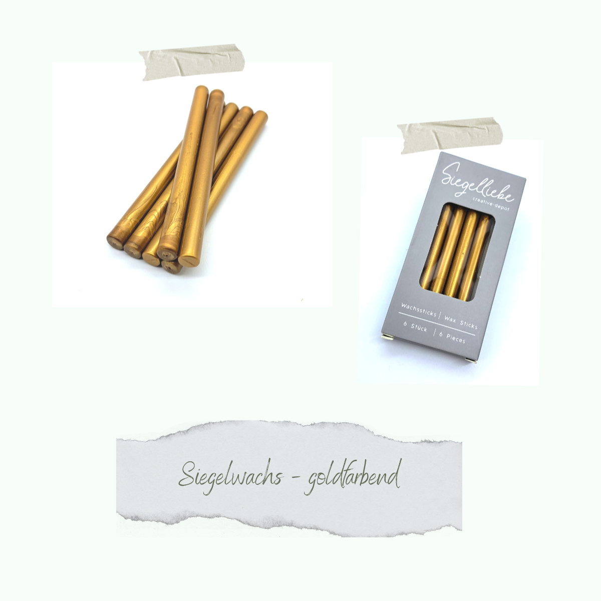 Wachssticks - goldfarbend - Siegelliebe