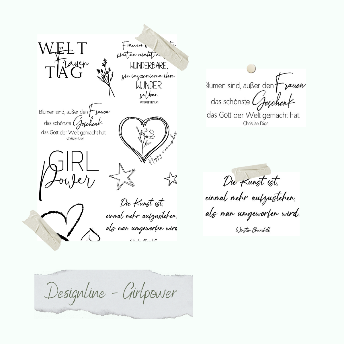 Jeu de timbres - Designline - Girlpower