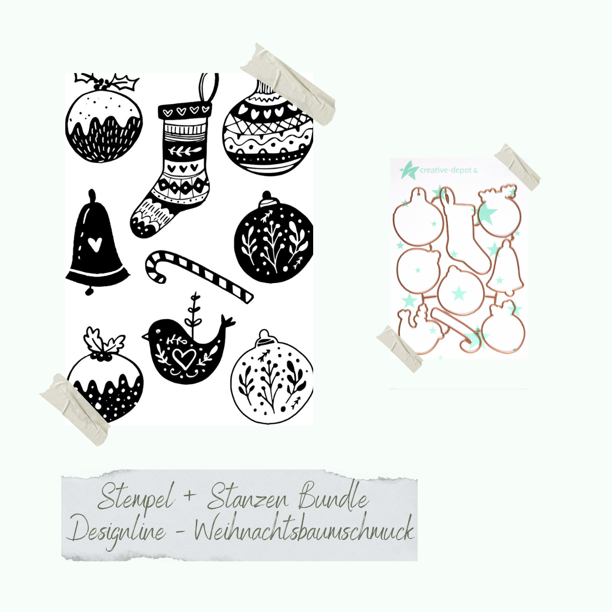 Bundle - Designline - Weihnachtsbaumschmuck - Stempelset & Stanzen