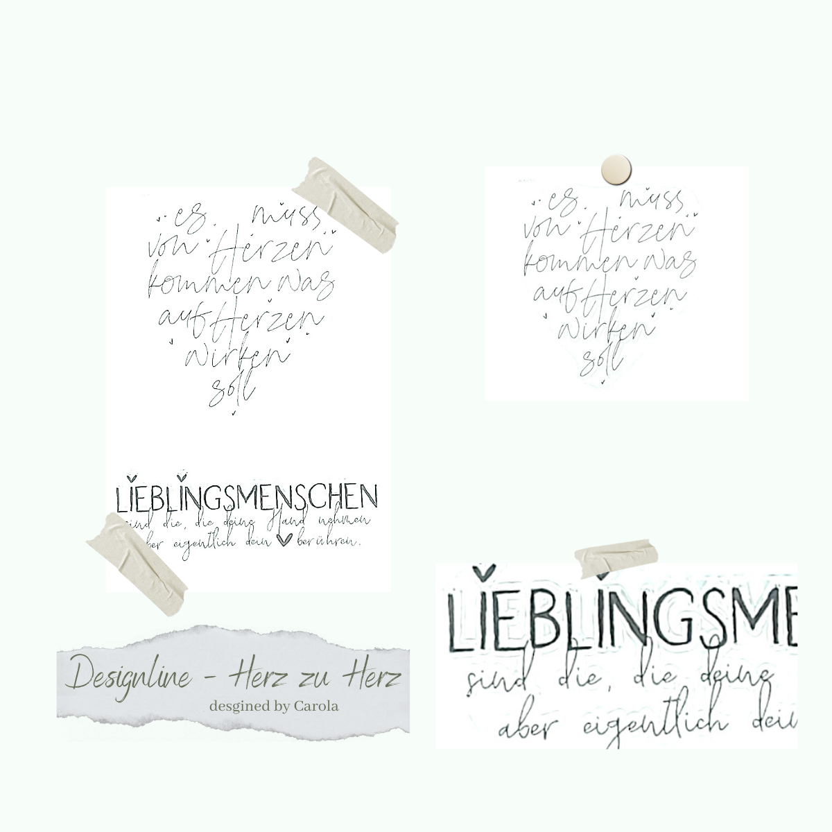 Stamp set - Designline - Herz zu Herz