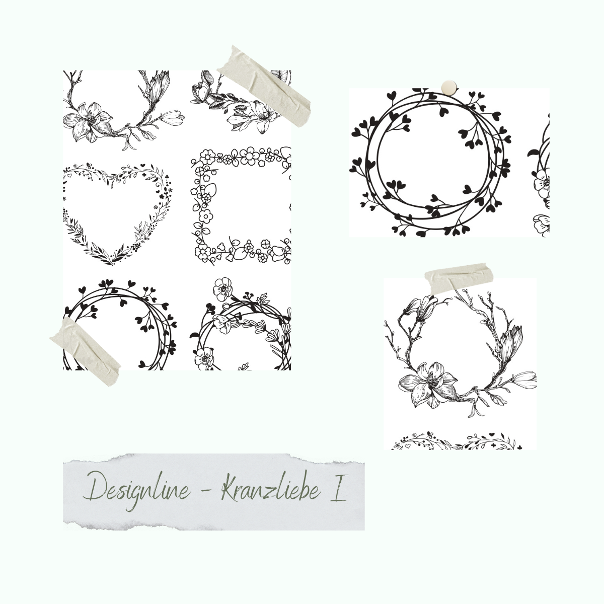 Stamp set - Designline - Kranzliebe I