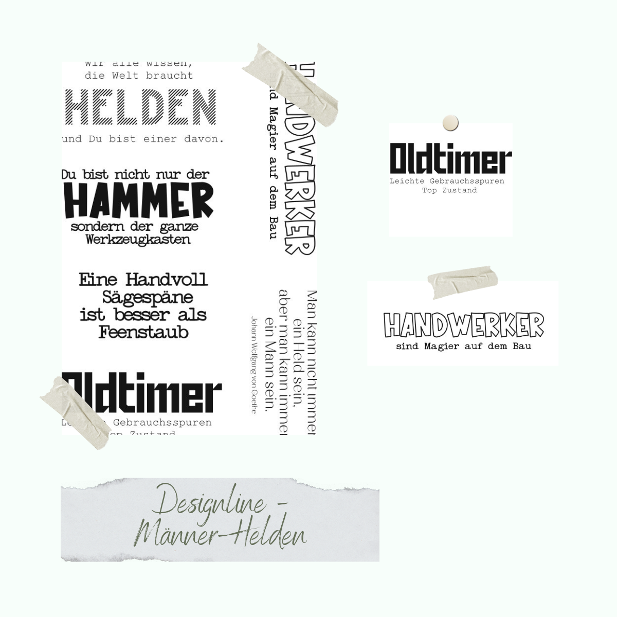 Stempelset - Designline - Männer-Helden