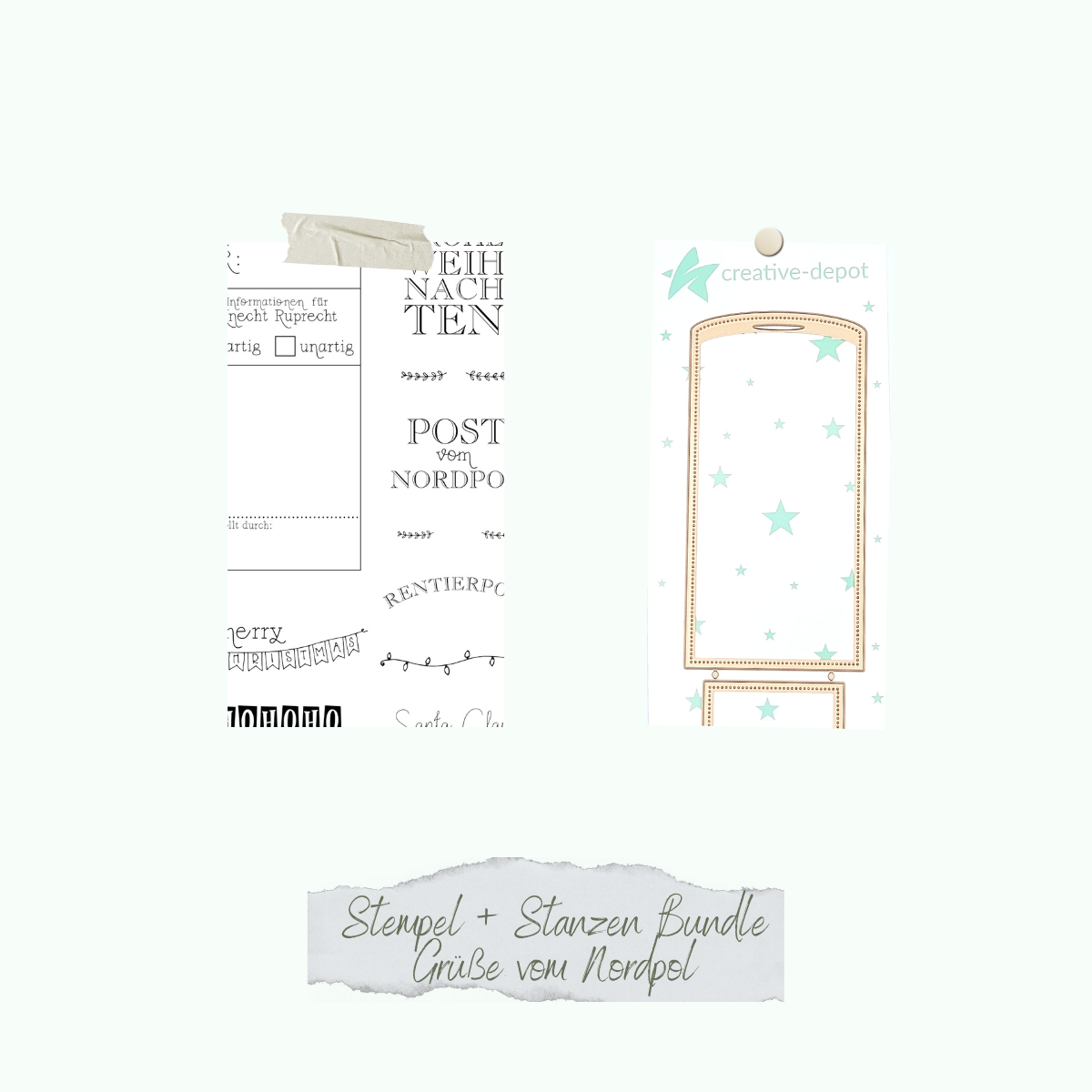 Bundle - stamp set & punches - Designline - Designline - Grüße vom Nordpol