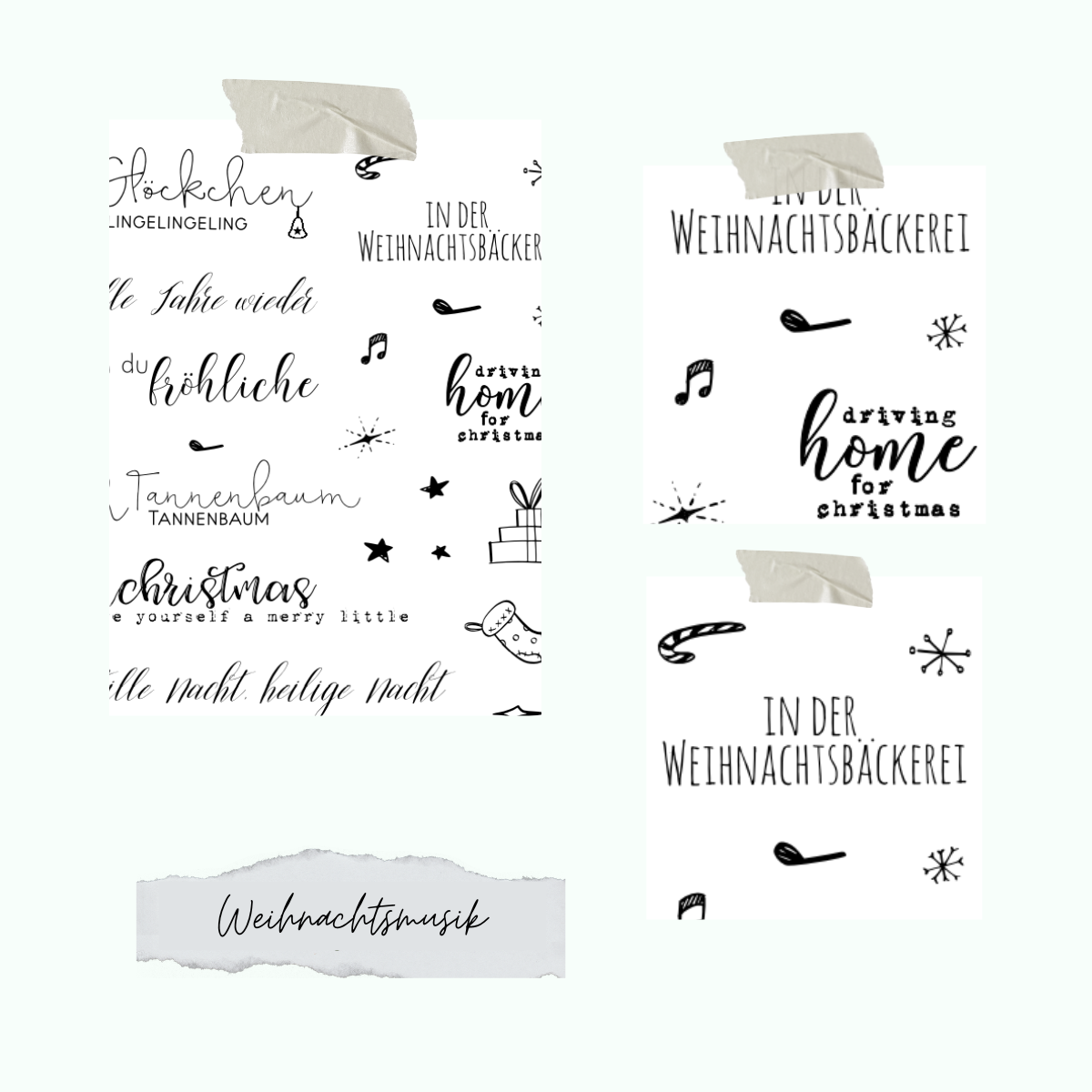 Stamp set - Weihnachtsmusik