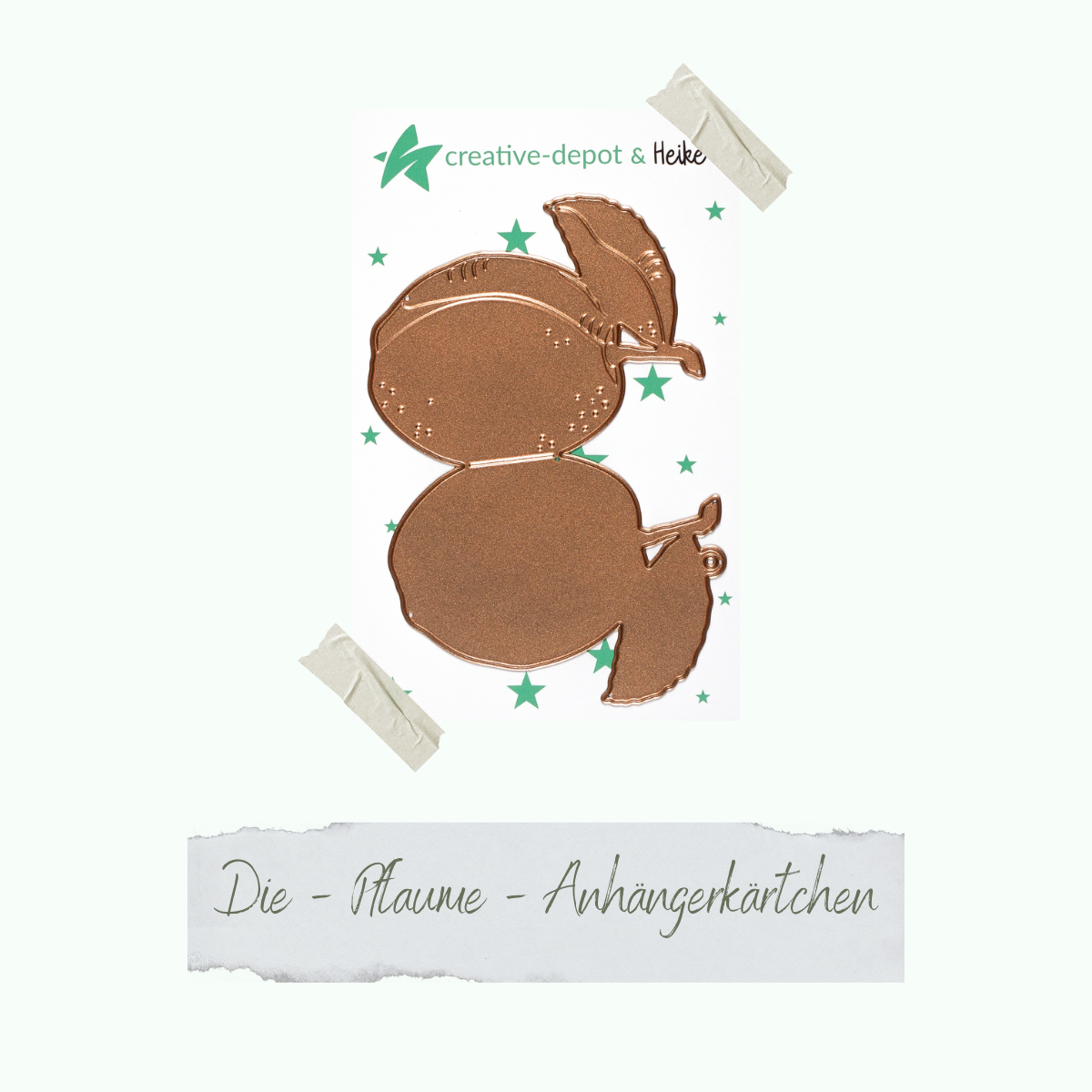 Die - Pflaume - Anhängerkärtchen