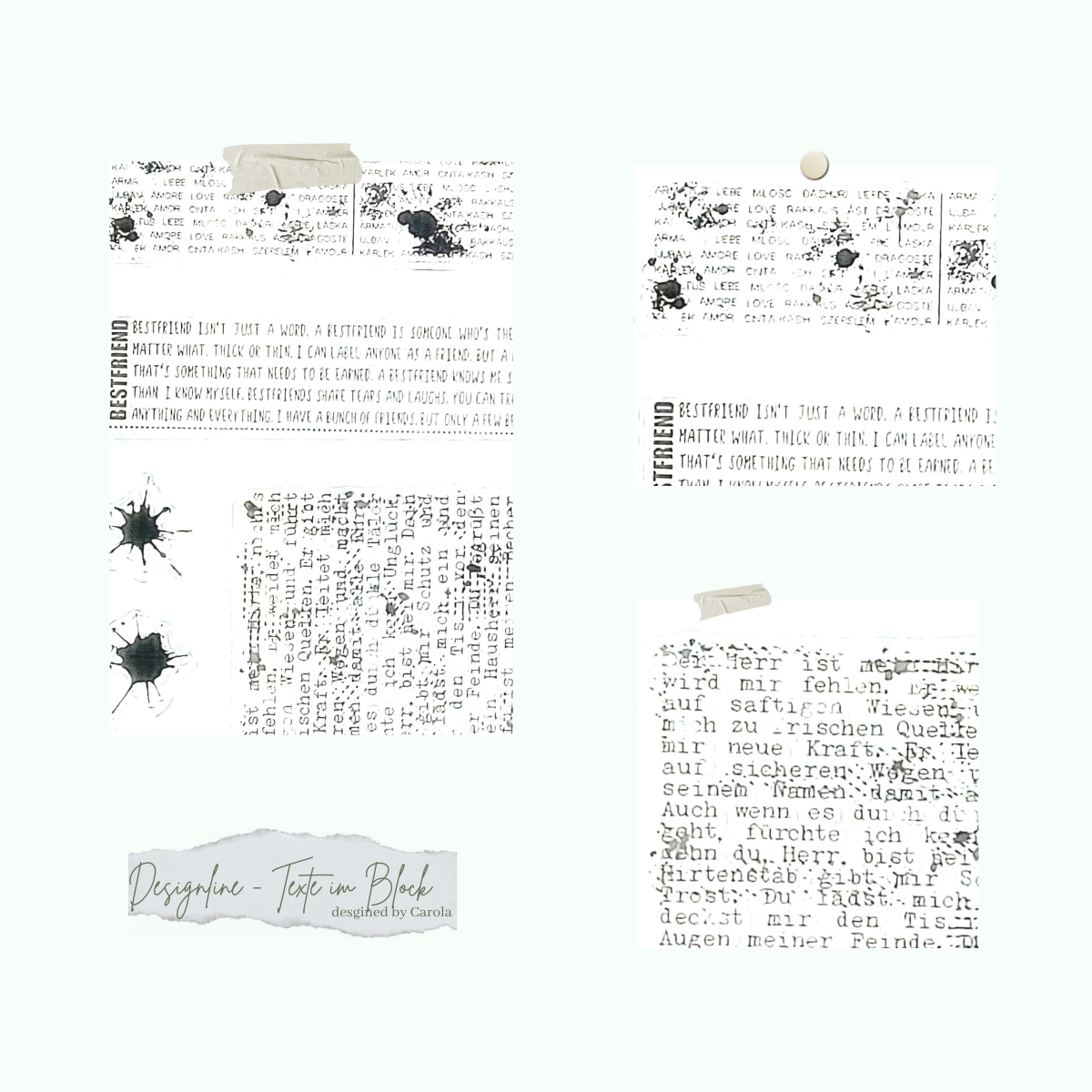 Stamp set - Designline - Texte im Block