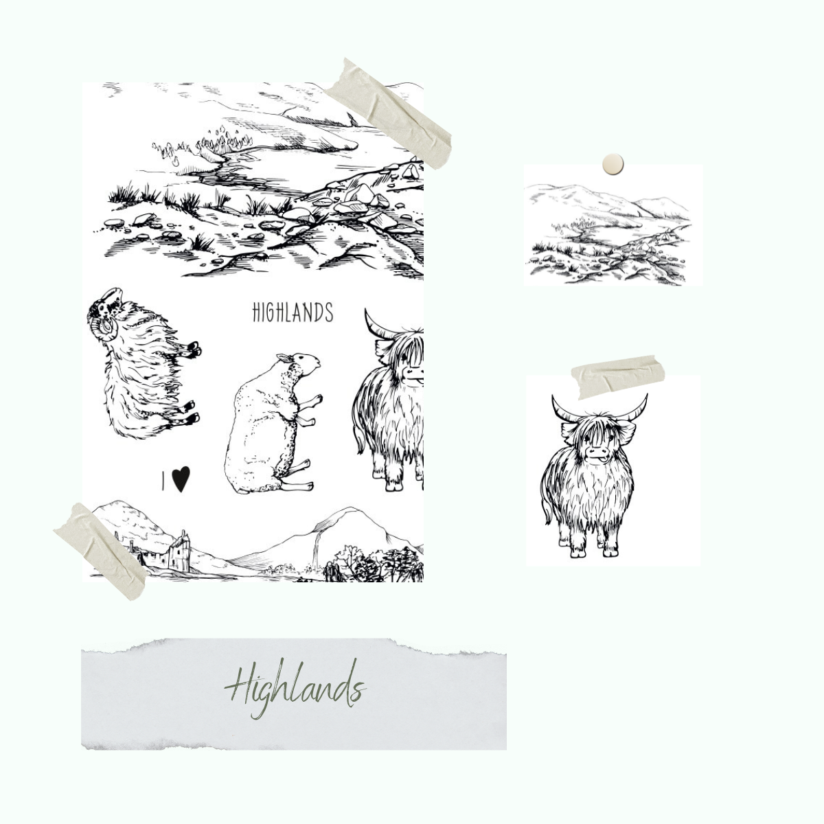 Stamp set - Highlands