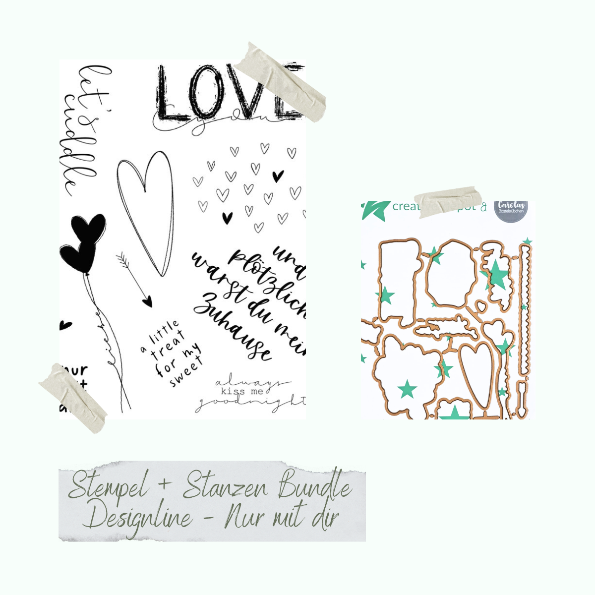 Bundle - Designline - Nur mit dir - Stamp set & punches