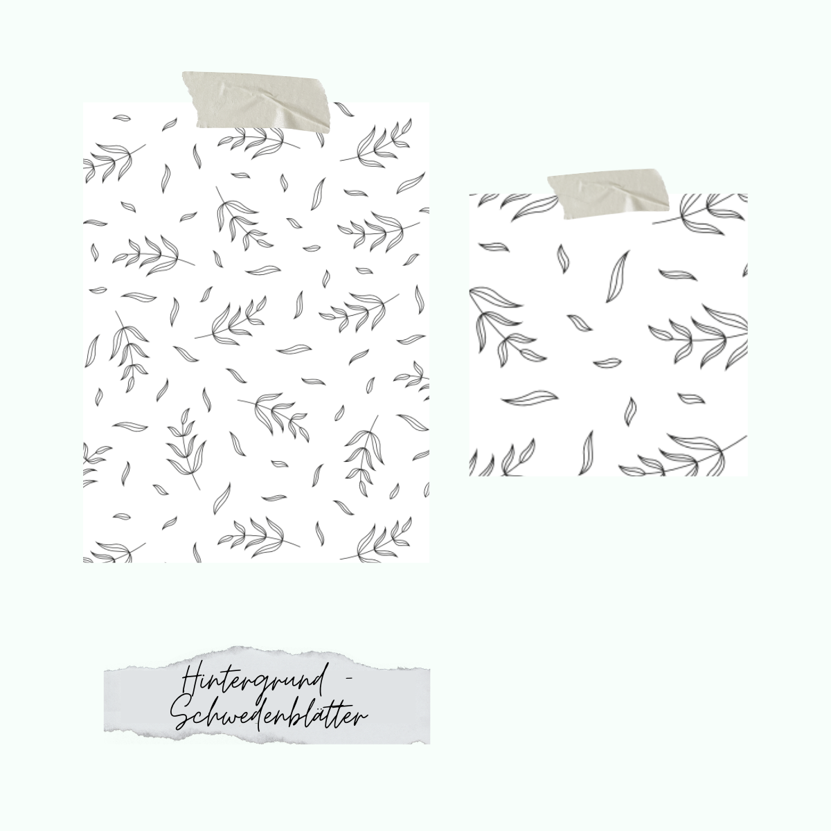 Stamp set - Background - Swedish leaves - Only while stocks last