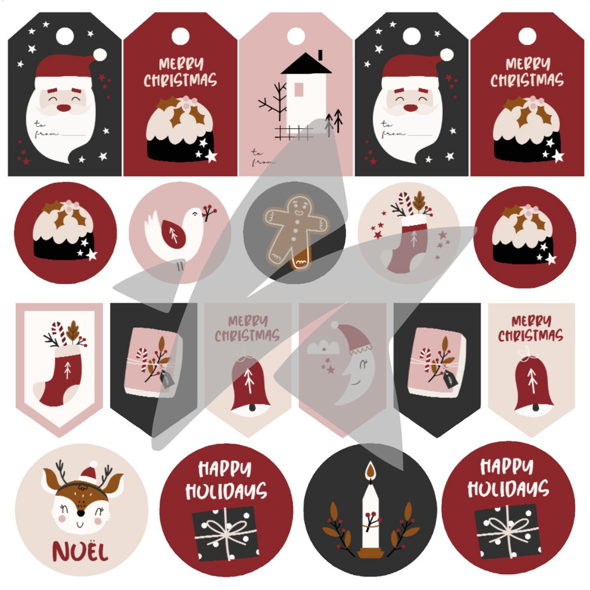 Design paper - Designline - Christmas gift tags