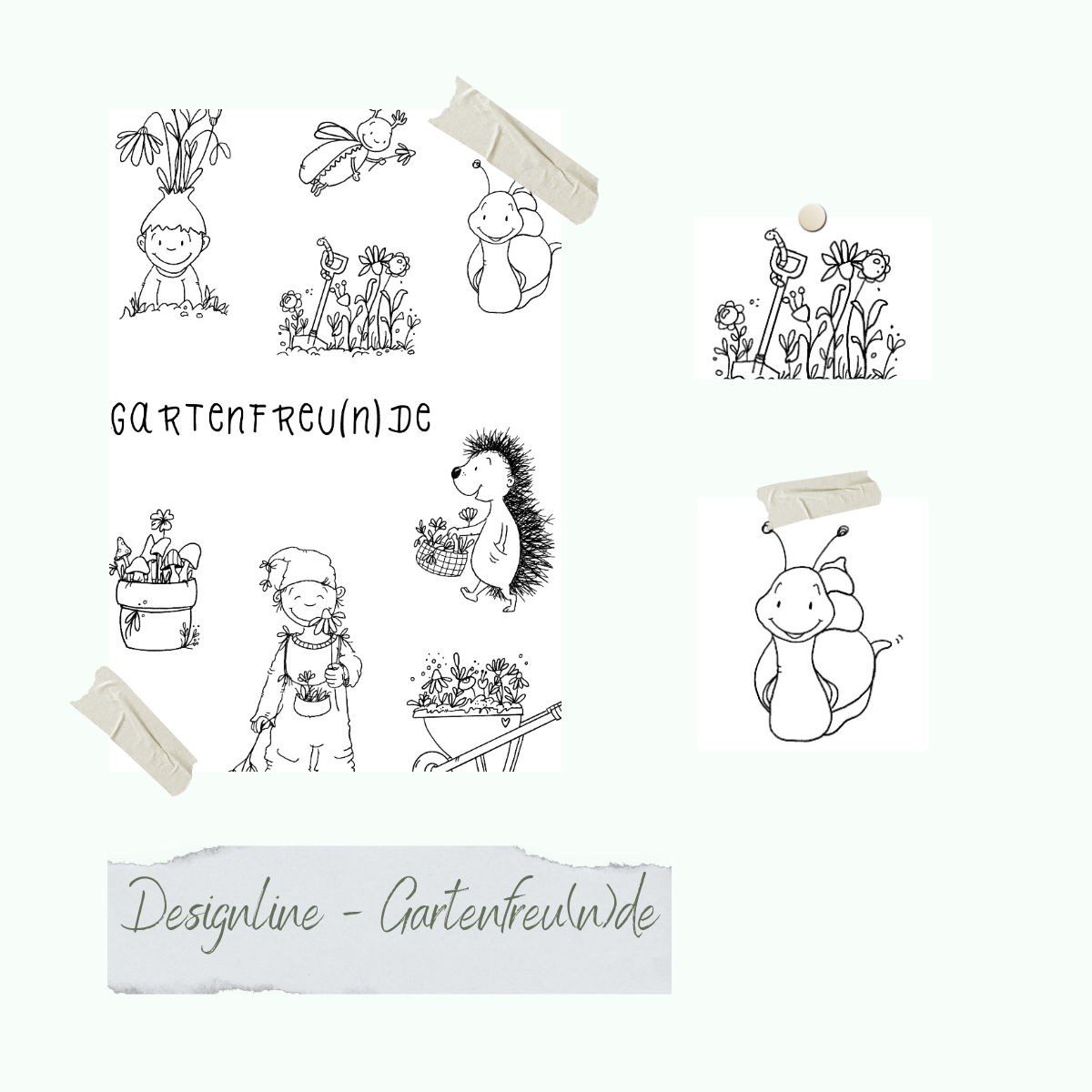 Stamp set - Designline - Gartenfreu(n)de