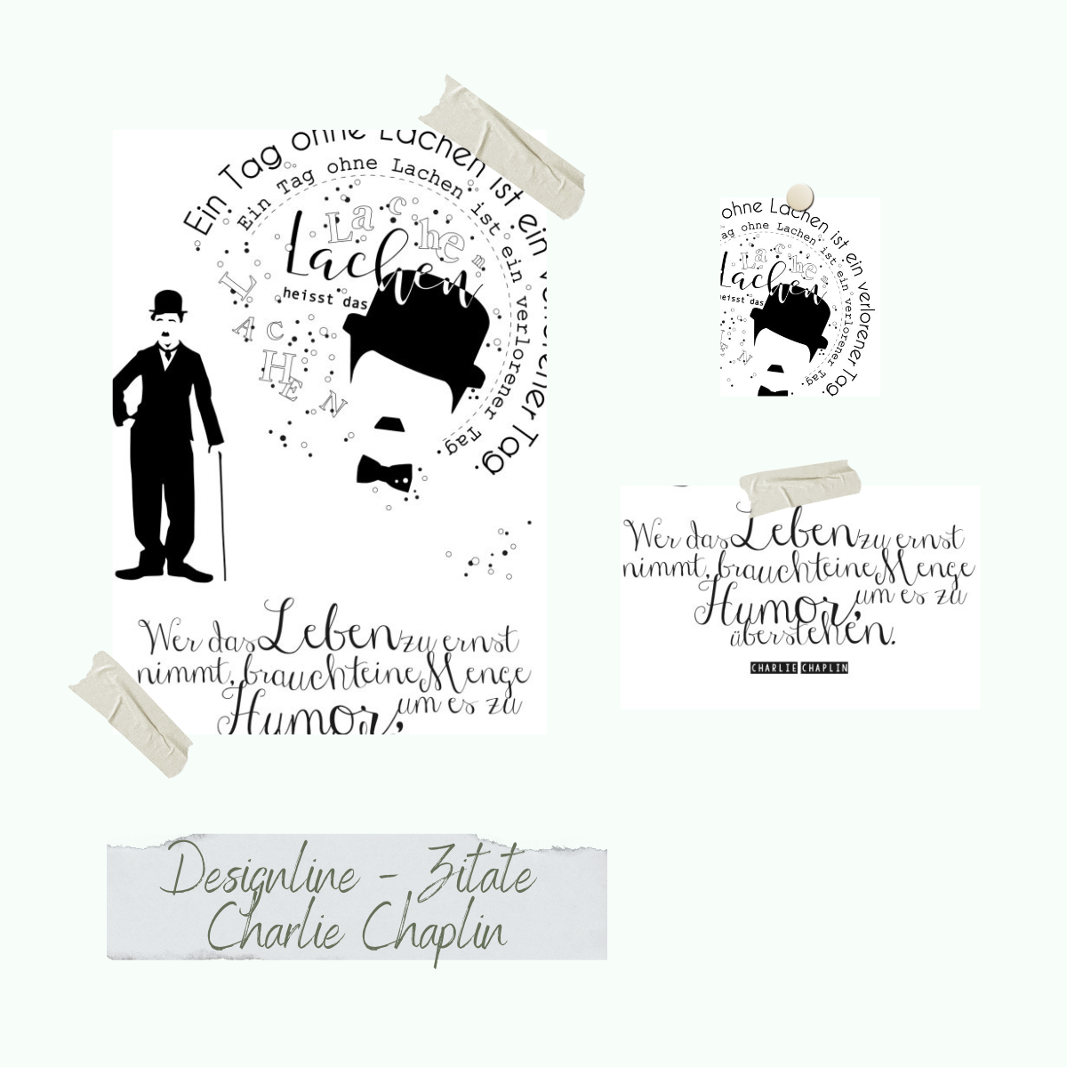 Stempelset - Designline - Zitate Charlie Chaplin