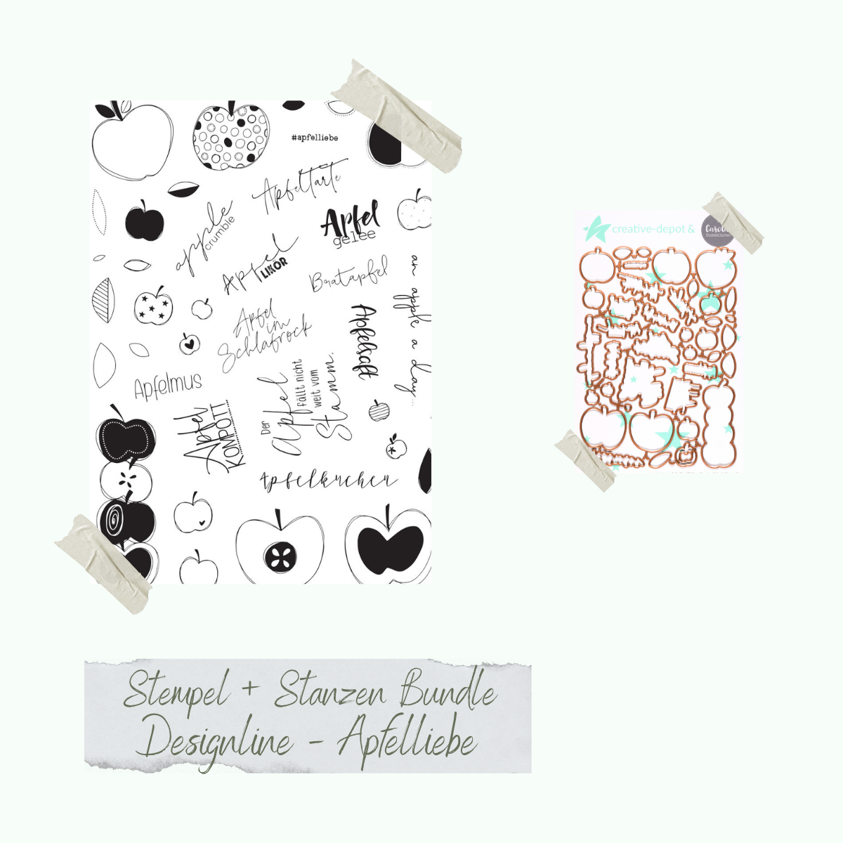 Bundle - Designline - Apfelliebe - Stempelset & Stanzen 