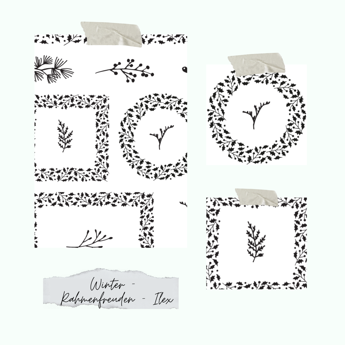 Stamp set - Winter - Rahmenfreuden - Ilex