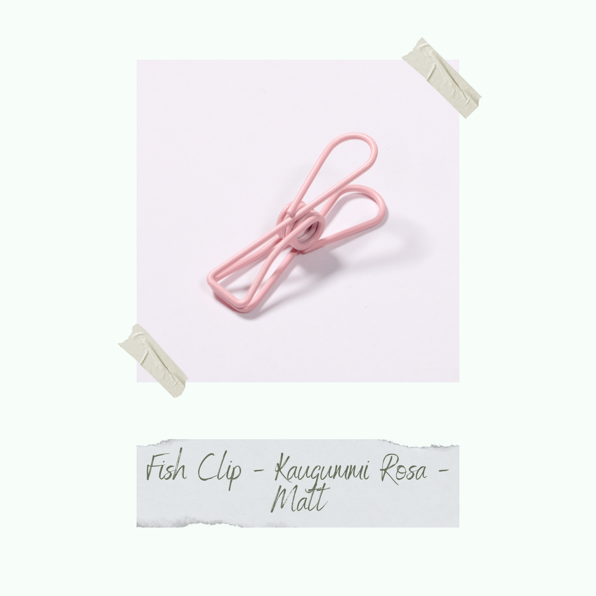 Fish Clip - Kaugummi Rosa - Matt - 0,8 x 3,2 cm