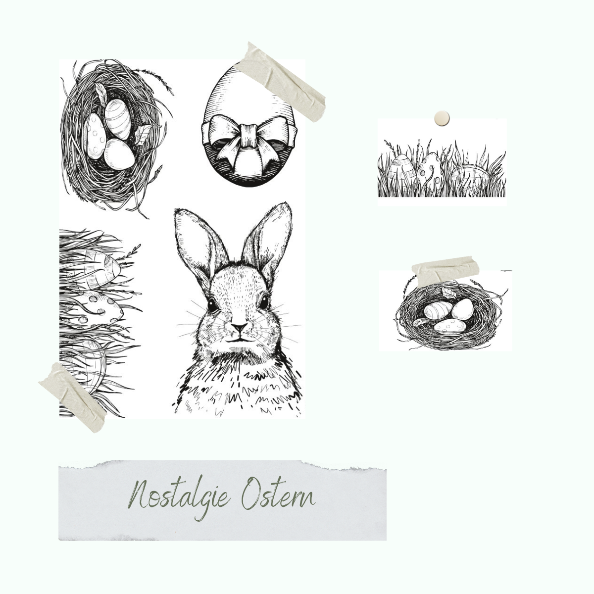 Stamp set - Nostalgie Ostern