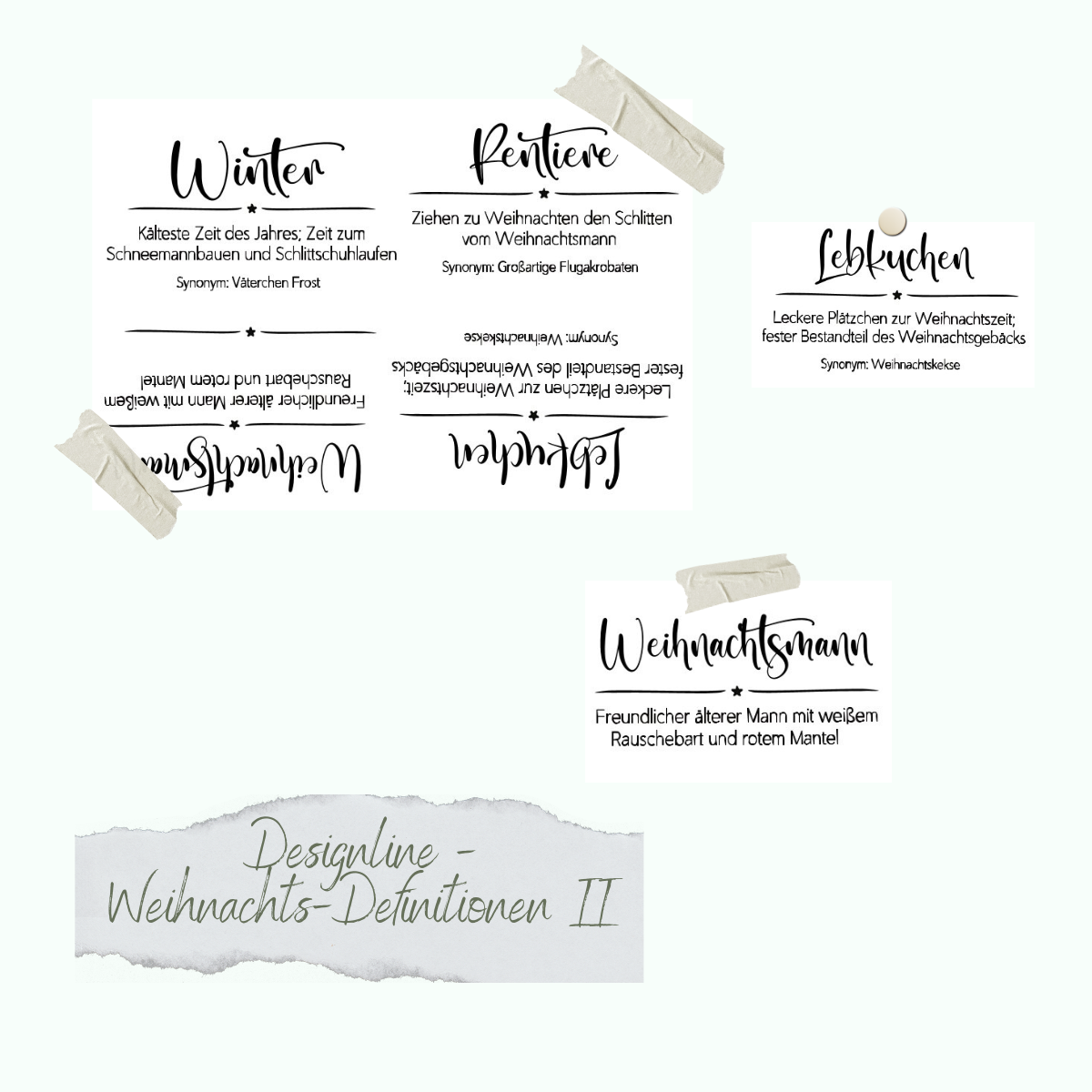 Stamp set - Designline - Weihnachts-Definitionen II