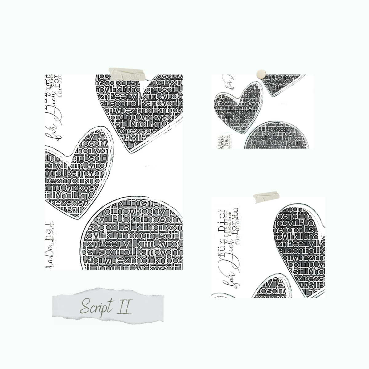 Stamp set - Script II