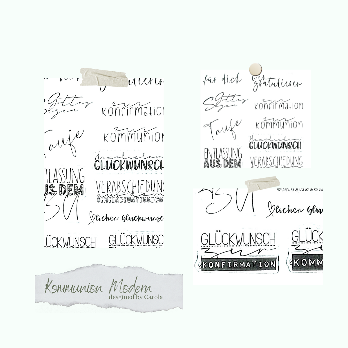 Stamp set - Designline - Kommunion - Modern