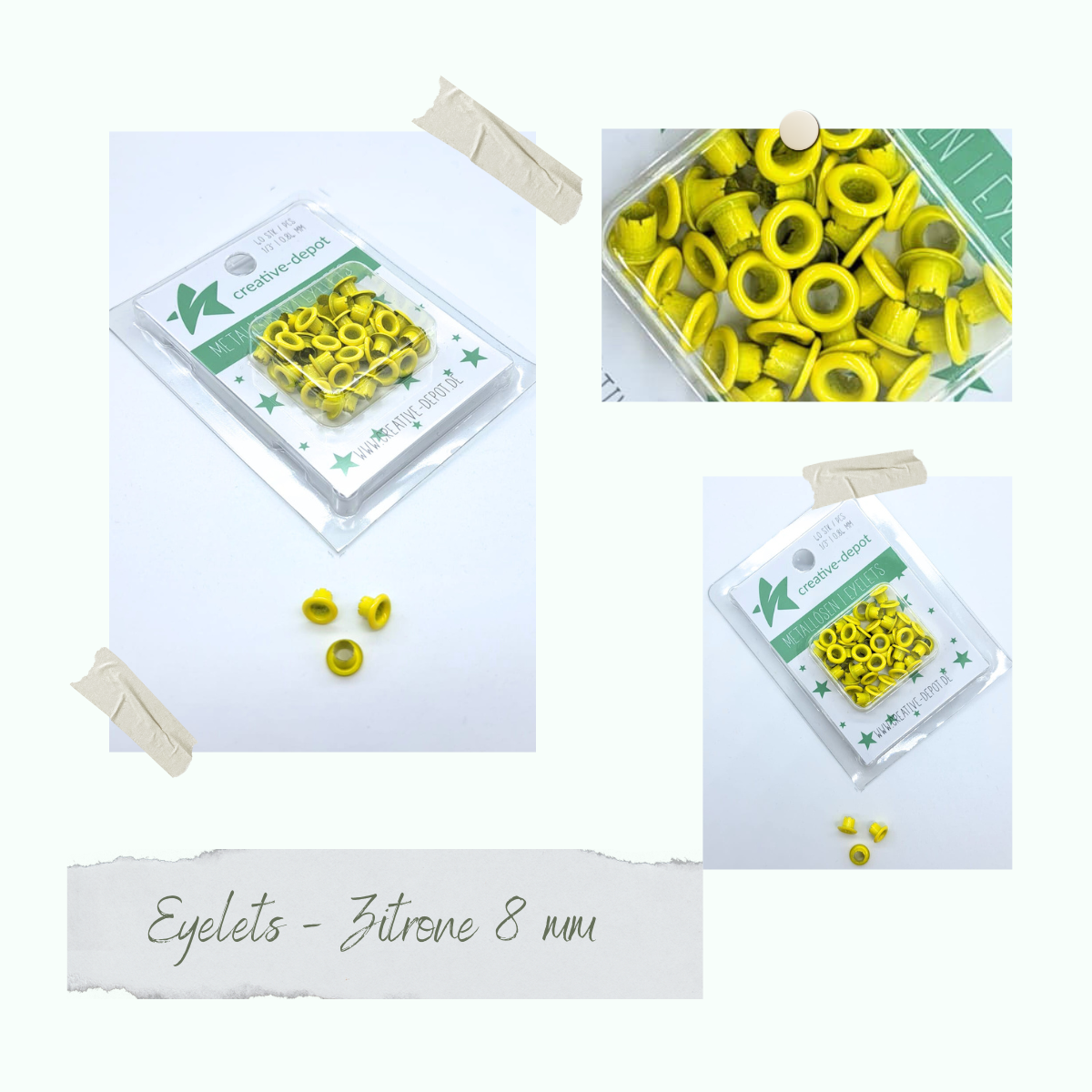 Eyelets - Zitrone - 8mm