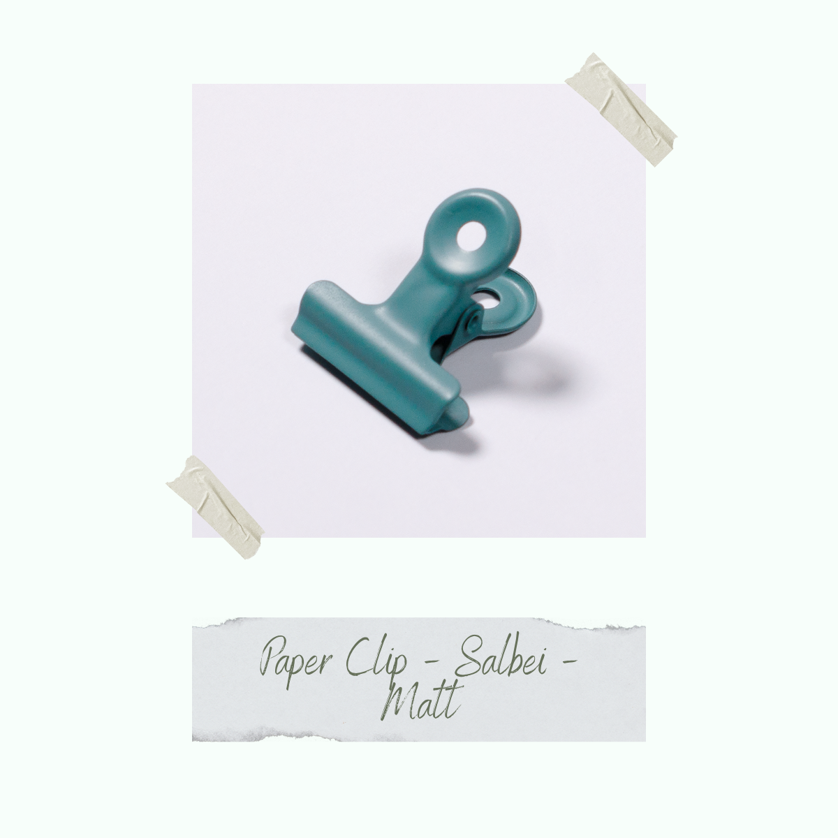 Paper Clip - Salbei - Matt - 2,5 x 2,2 cm