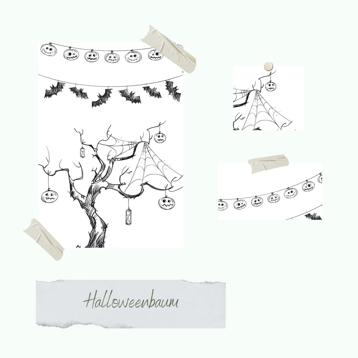 Stamp set - Halloweenbaum