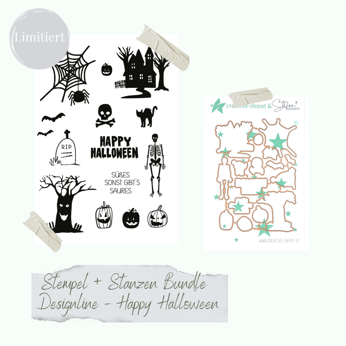 Bundle - Stamp set & dies - Designline - Happy Halloween