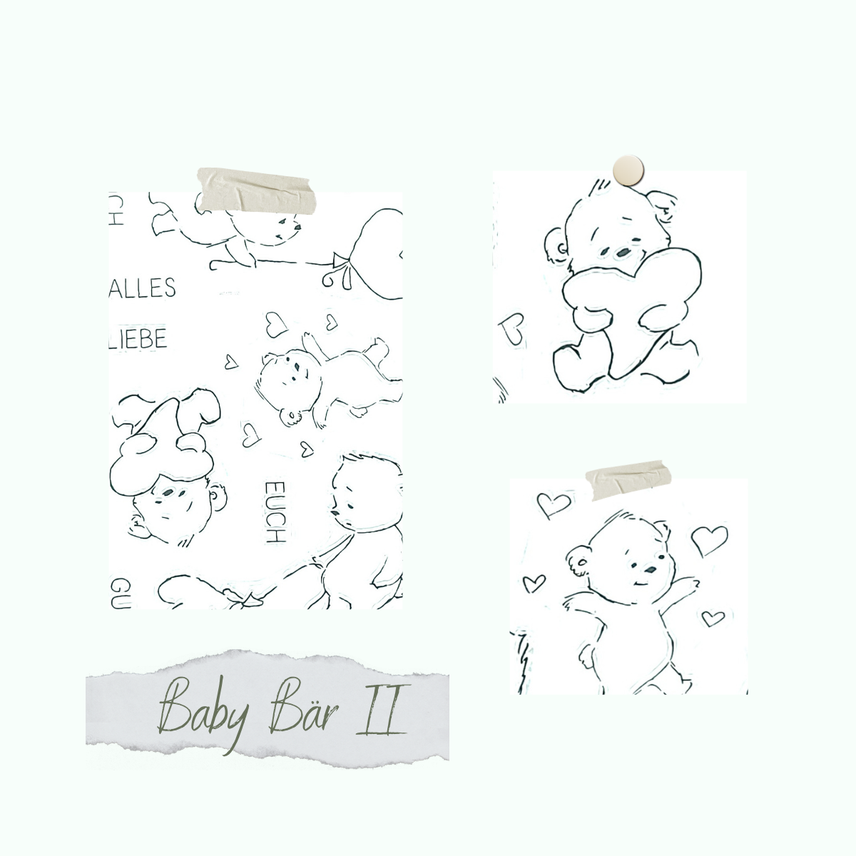 Stamp set - Baby Bär II