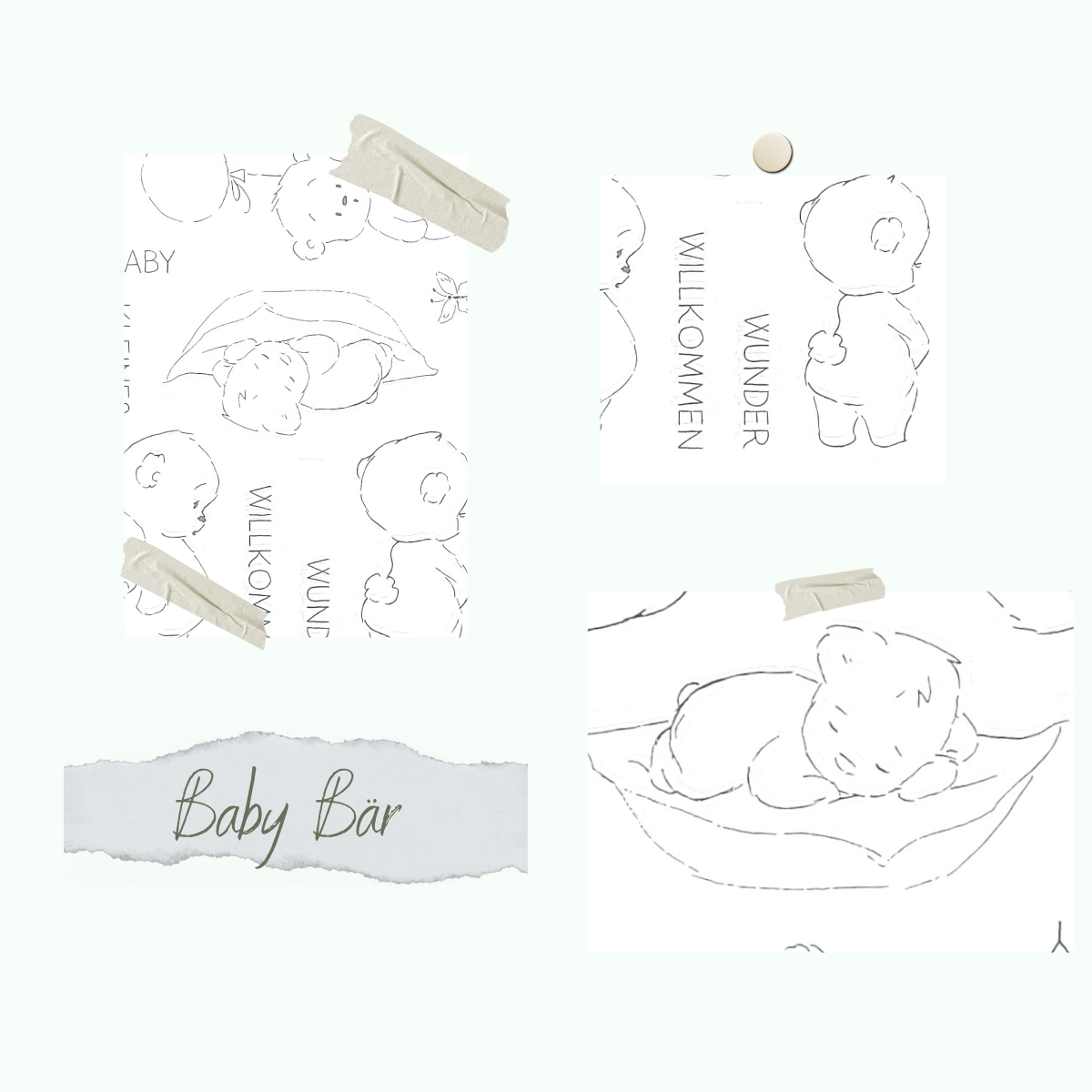 Stamp set - Baby Bär