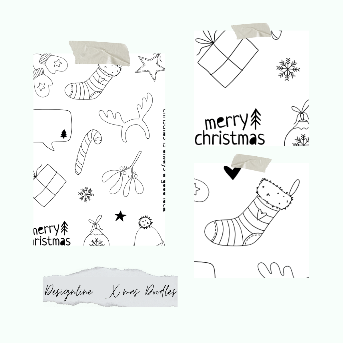 Stempelset - Designline - X-mas Doodles